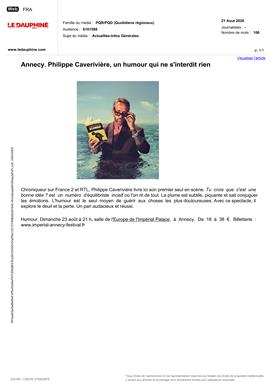 LE DAUPHINE : Annecy. Philippe Caverivière, un humour qui ne s'interdit rien